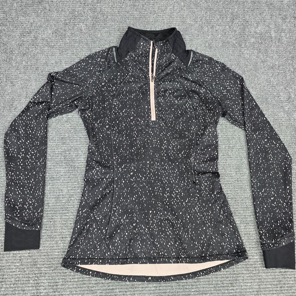 Lululemon Go The Distance 1/2 Zip Womens 6 Mink Berry Black Butterfly Luxtreme